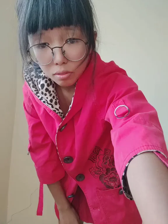 Awkward Barely Legal Asian Teen's Shy Pink Coat Striptease 😏🔥