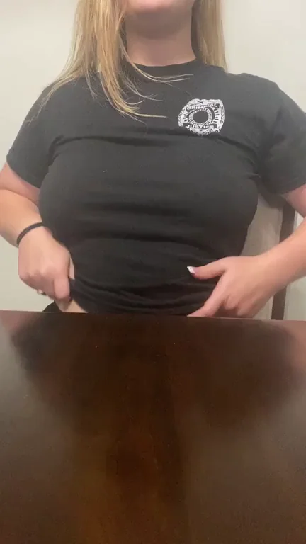 Blonde Babe's Epic Titty Drop Tease - Quick OC Flash!