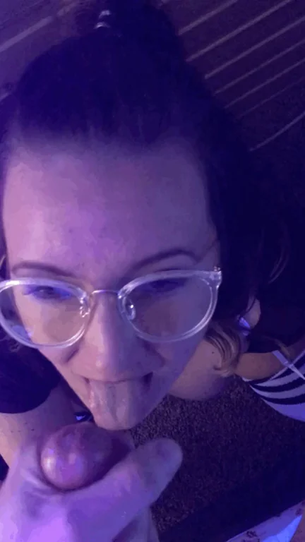 🔥 Sexy Glasses Slut Takes My Massive Facial Loads 💦👓
