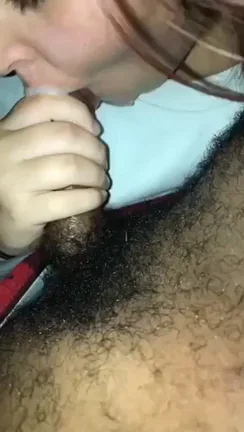 Cuck’s girlfriend sucking black cock