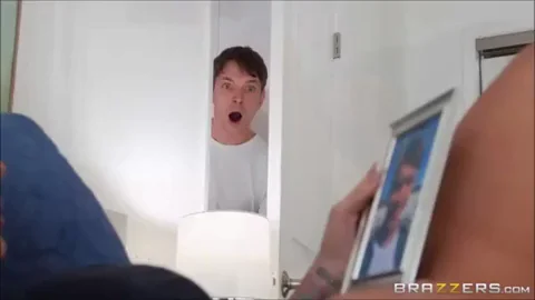 Young Guy Gets Sneaky Blowjob By Mom`s Best Friend
