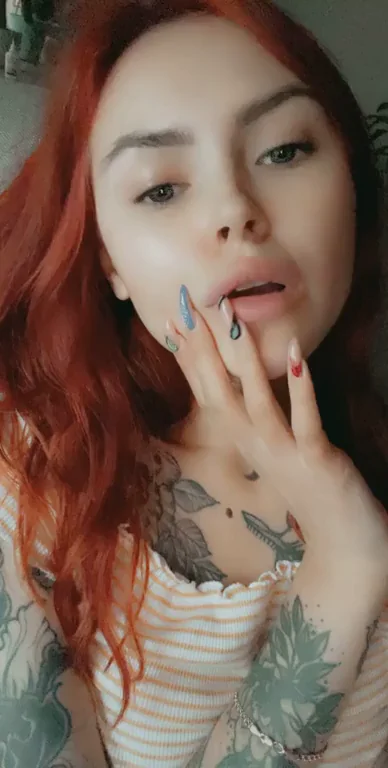 Petite Redhead Tattoo Slut Begs: Ready to Breed My Tight Pussy?