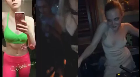 Elle Fanning showing off