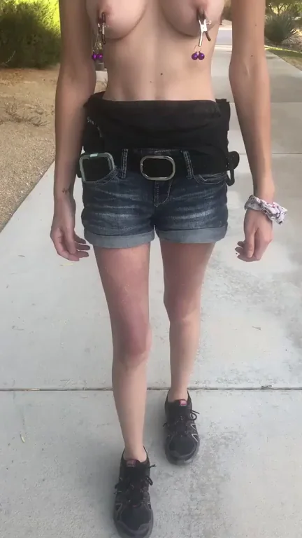 Busted on our walk the other day [F] [gif]