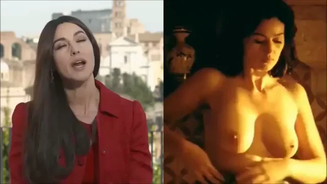 Monica Bellucci in public vs. in private