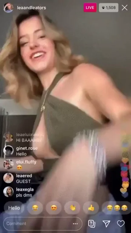 Lea Elui's IG Live Tease with Slutty Cleavage Bounce