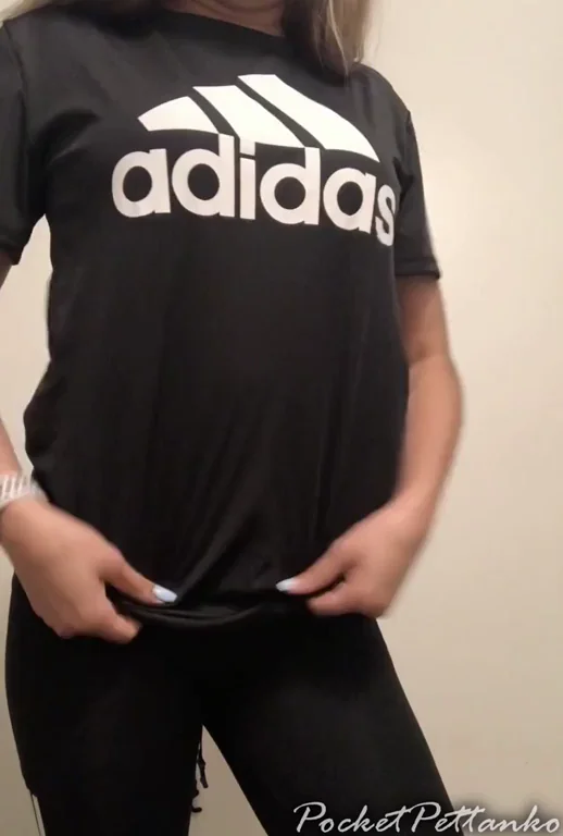 🔥 Asian Office Slut's Epic Titty Drop in Adidas Tee! 💦