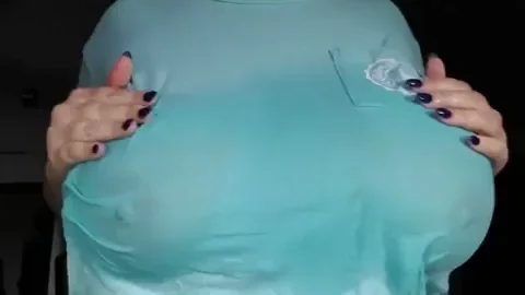 Huge Natural Boobs, Wet T Shirt! Titties Dropped, Bounced & Played With!