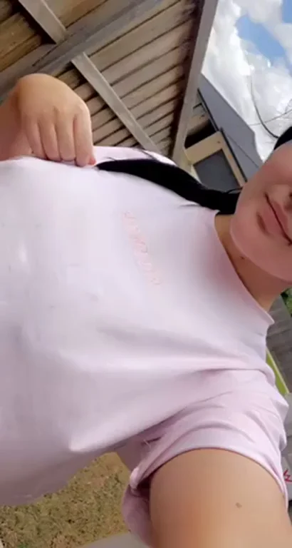 Dropping my big tits outdoors ?? [OC]