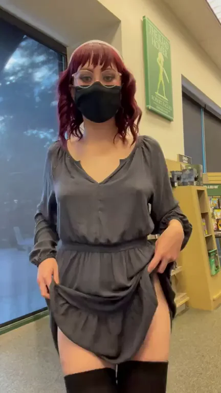Little strip tease while an older gentleman kept eyeing me from across the store :) pretending he wasnt watching