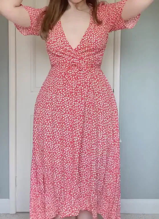 Breeding Slut Always Ready in Her Tight Red Dress