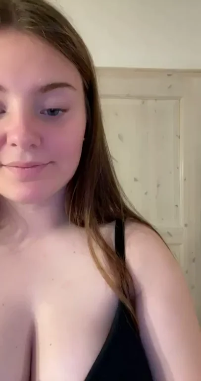 Rough Grab and Sloppy Lick on Her Massive Tits
