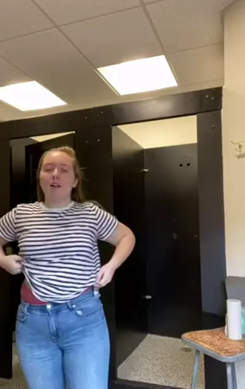 Teen Caught Dropping Jeans in Fitting Room