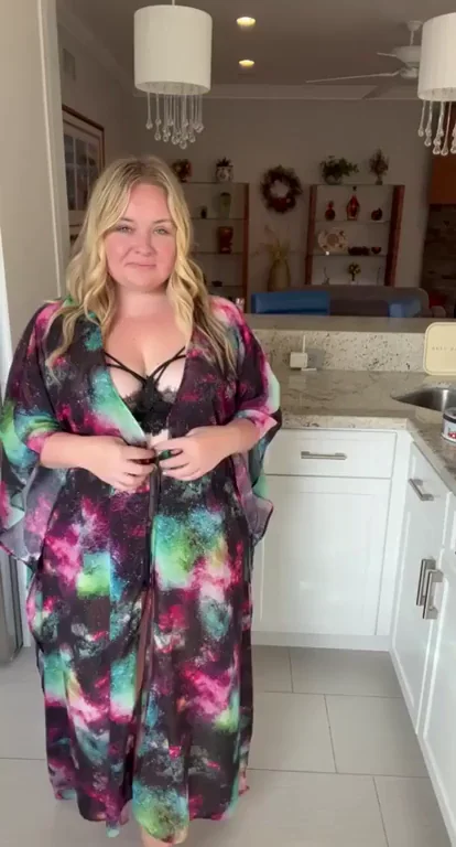 Secret Slut in Psychedelic Lingerie Tease