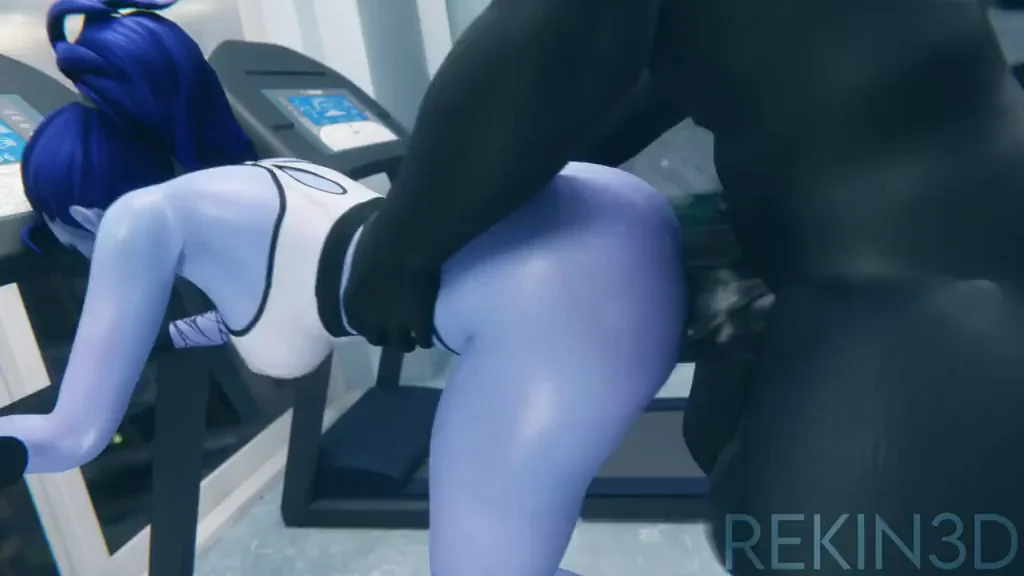 Widowmaker's Slutty Blue Ass Pounded by Horseguy's Massive Cock - Rekin3D Rule34