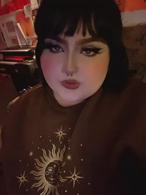 BBW Goth Babe Begs: Cum All Over My Massive Tits! ?