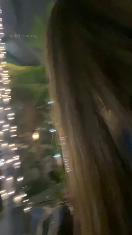 Almost caught playing with my pussy in the hotel court yard [GIF]