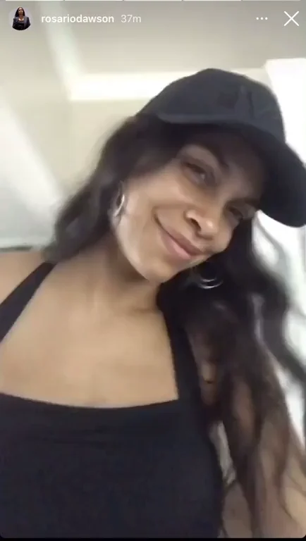 Rosario Dawson's Bouncing Big Tits Tease in Tight Tube Top