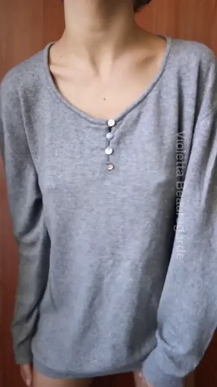 Oversized Tease: College Slut's Big Surprise Under Baggy Clothes 😏🔥