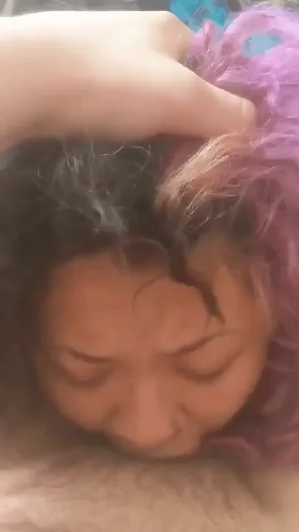😈 Asian Slut Begs: Fuck My Face with Your White Cock? 💜🍆