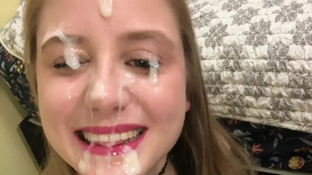 💦 Thick Loads Facial for Slutty Teen Kat 😈 Balls Deep BJ Cum Blast
