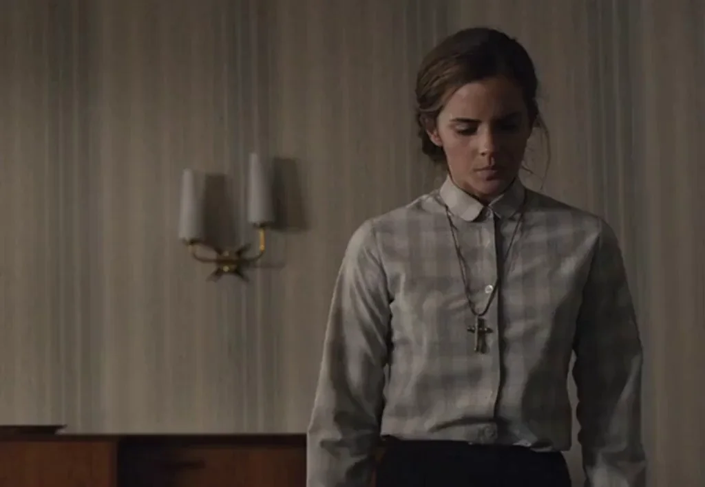 Emma Watson Unbuttoning Shirt