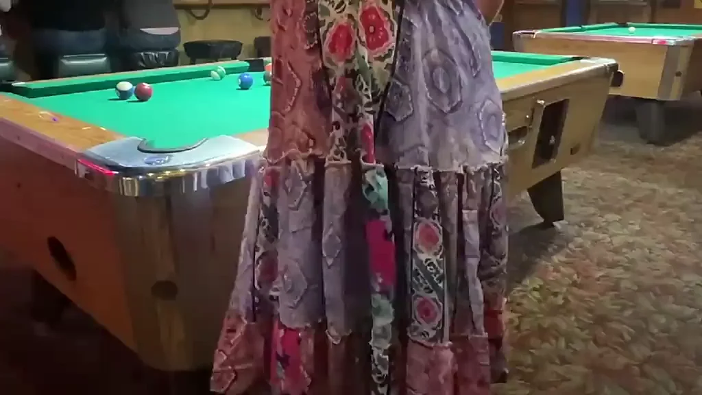 These panties were uncomfortable, so I took them off in the middle of the bar. [gif]