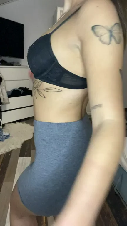 Schoolgirl's Slutty Secret: Skirt-Lift Tease Reveals Juicy Ass & Perky Tits