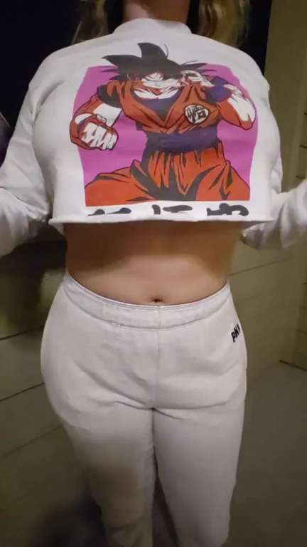 Cute outfit, but you're here for the tits!