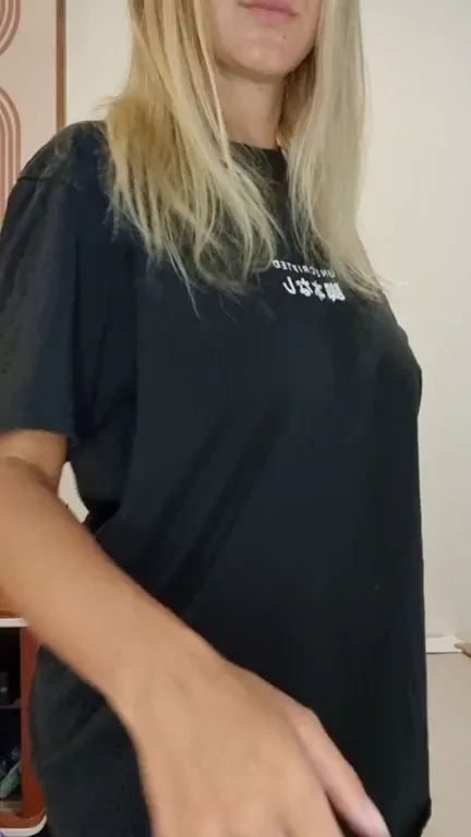 Tanned Busty Blonde's Ghost Nipple Titty Drop Tease