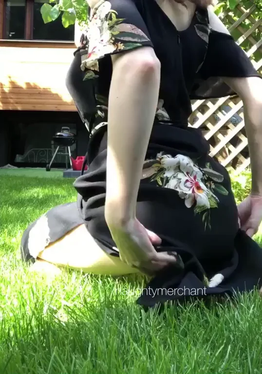Tease Under the Dress: Juicy Ass & Bare Feet Beg for Worship