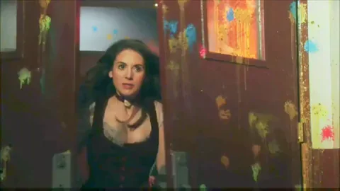Alison Brie jiggling through