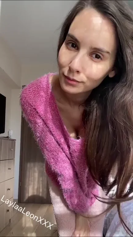 Hiding Massive Tits Under Pink PJs 😈🍑