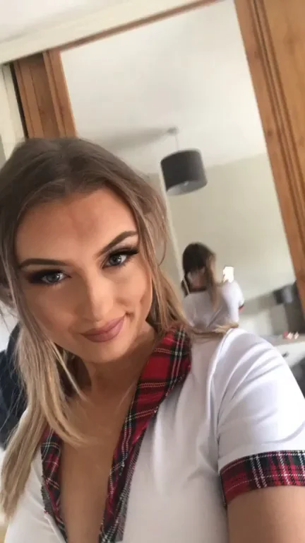 Schoolgirl Slut Checks Her Tight Uniform for Sir
