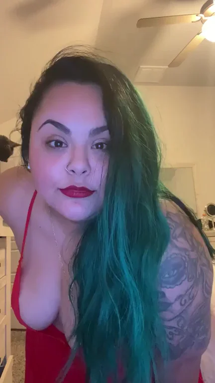 Thick Tease in Red Lingerie: Show Up at Your Door? 😈🔥