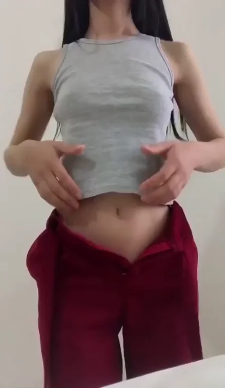 College Slut Teases Tits and Tummy for Daddy's Approval