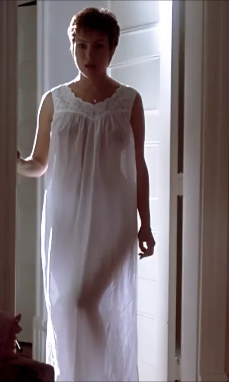 Jennifer Tilly's Sheer Nightie Tease in The Wrong Guy 🔥👅