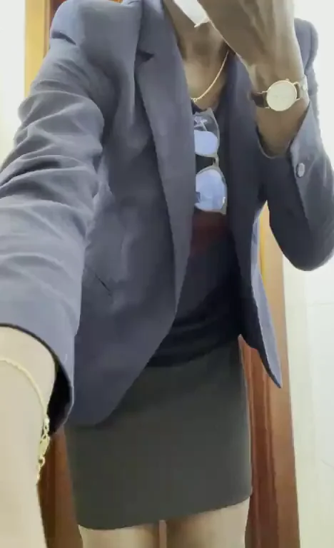 Do you like what’s under my work dress?