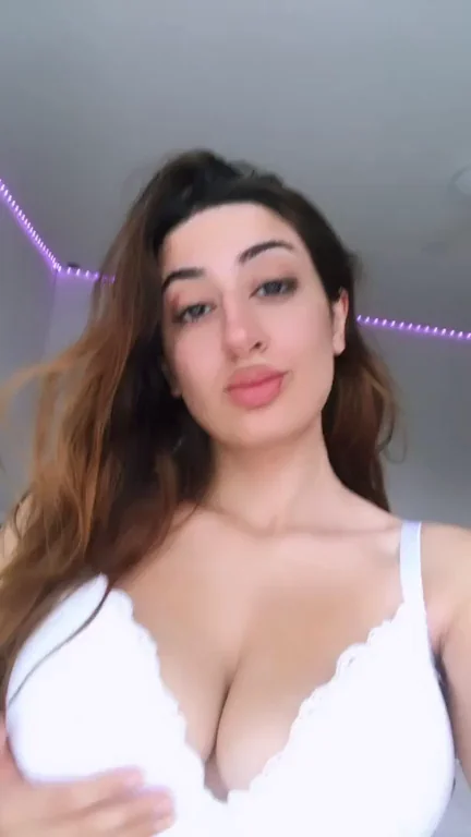 Messy-Haired Slut in White Lingerie Tease 💦👙