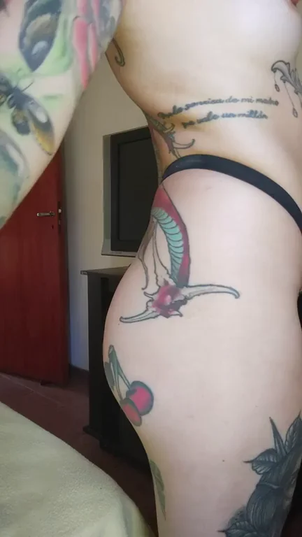 Rip Off My Slutty Thong & Worship This Inked Bubble Butt 🍑🔥