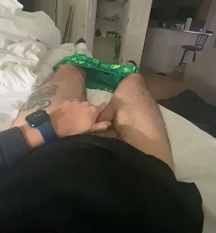 Thicc Dick Tease in Green Speedos 🍆💚