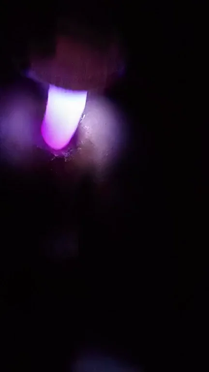 Glowing Purple Anal Light Show Tease