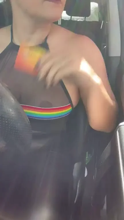 Nipples showing through my top in the drive through