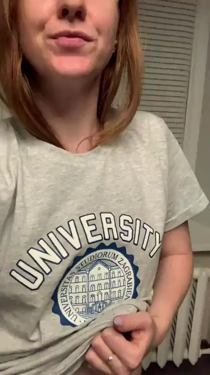 Repressed College Slut Teases Titties for One Lucky Stroker ??