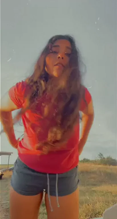 Latina Tease Tempts Outdoor Fuck: Shorts Slip, Curves Pop