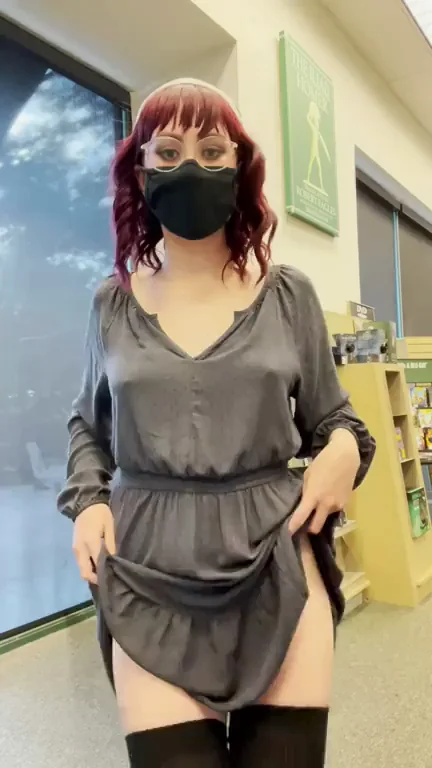 Stopping my errand to make your dick throb, is the thought of fucking me making you hard? [gif]