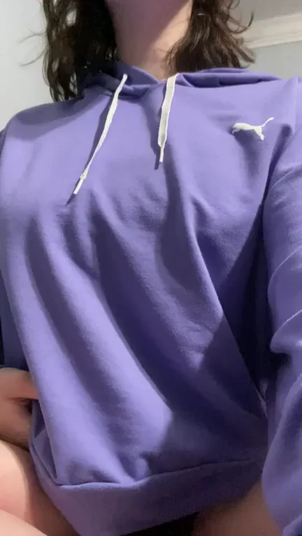 Letting big perky tits get some air