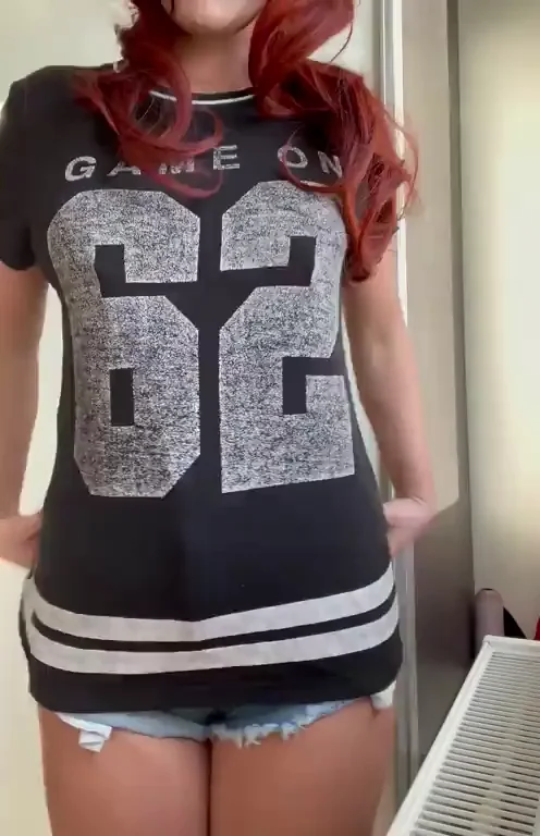 Game On! 🔥 Redhead's Juicy Titty Drop Tease 💦