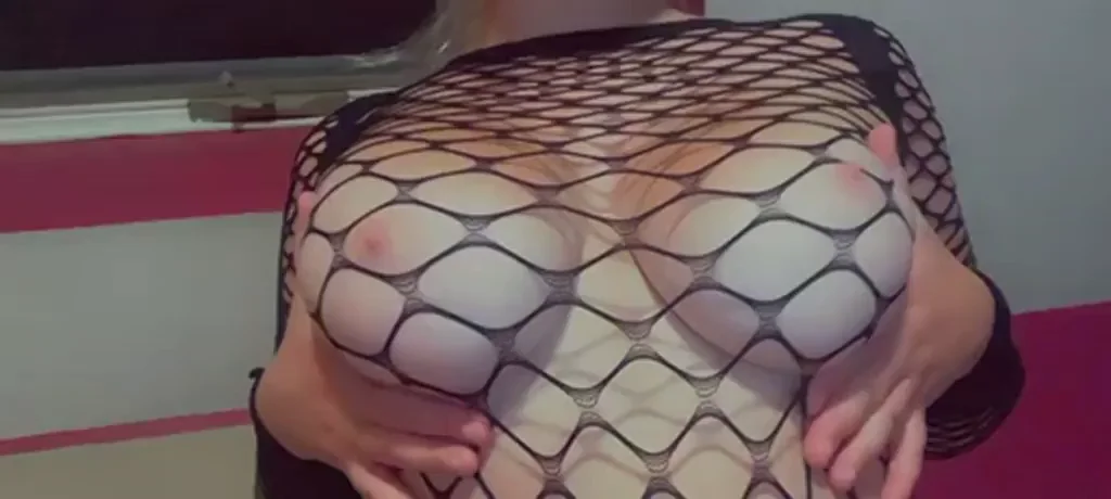 🔥 Epic Titty Drop in Fishnet - What Do Ya Think? [OC] 💦