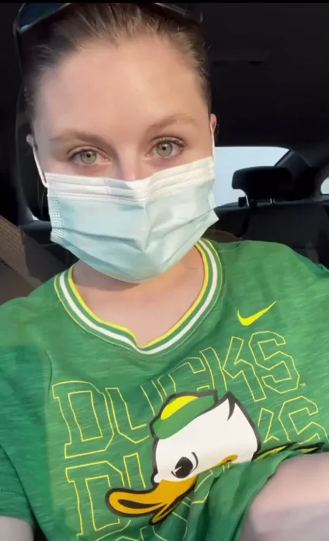 Blonde Car Slut Flashes Tiny Tits in Public 🚗💚🍒